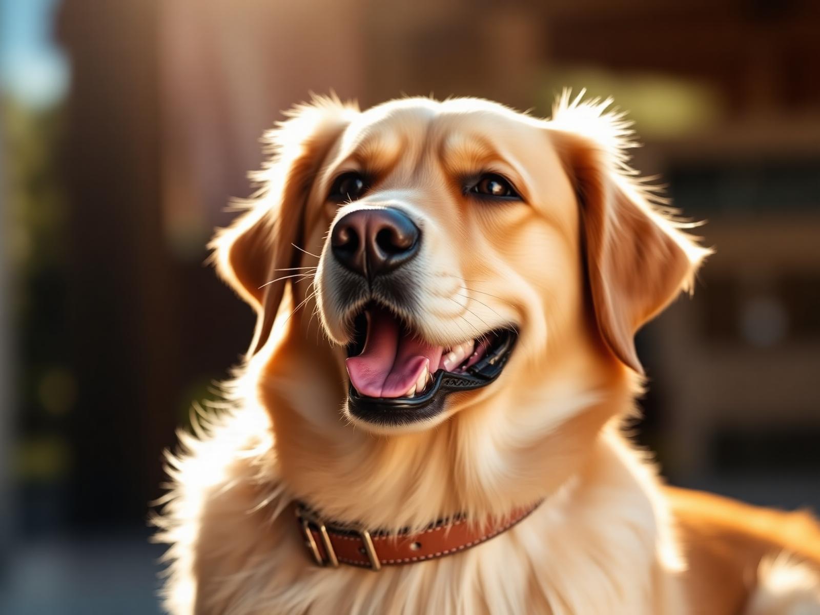 Happy dog with a PetConnect smart collar